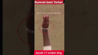 Bumrah Yorker ball grip ⚾ bumrah best Yorker bolling trendingshorts bolwingtips viralshort [upl. by Ahsiuq]