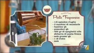 PESTO TRAPANESE  I MENU DI BENEDETTA SU LA7 [upl. by Denni437]