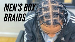 HOW TO MENS BOX BRAIDSSTART TO FINISH [upl. by Eniluj]