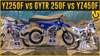 Yamaha YZ250F VS GYTR YZ250F VS YZ450F  Comparison [upl. by Aileduab]