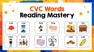 CVC Reading  CVC words  Reading for Grade 1 and Kindergarten  Reading Mastery  Lesson 21 [upl. by Naot]