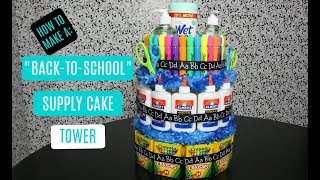 DIY How to Make a School Supply Cake  PTA Prize for Teachers [upl. by Onstad]