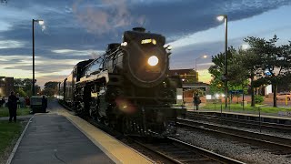 CP 2816 Steam engine hauls “Final spike 2816 steam train” event past elmwood park 5824 [upl. by Alenairam]