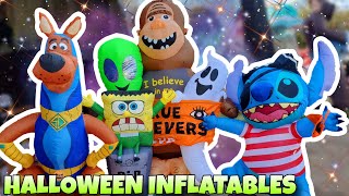 New Halloween Inflatables SpongeBob Scooby Bigfoot CLEARANCE blowups [upl. by Accire442]