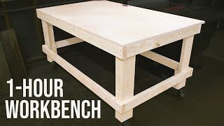 The 1Hour Workbench  Outfeed Table  Woodworking DIY [upl. by Ellerrehc]