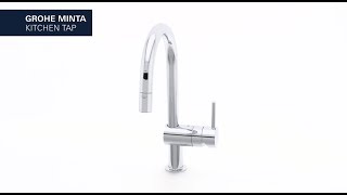 GROHE Minta – The kitchen tap that combines elegance and functional perfection [upl. by Nonnelg]