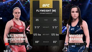 Valentina Shevchenko vs Maycee Barber Full Fight  UFC 5 Fight Night [upl. by Laurance275]