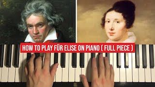 How To Play  Beethoven  Für Elise Piano Tutorial Lesson [upl. by Bucky]