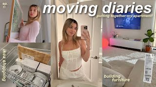 MOVING VLOG ˚ ♡ ⋆｡˚ cleaning amp organizing building furniture apartment shopping amp home vlog [upl. by Adaven866]