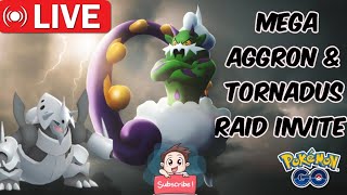 Tornadus Incarnate And Mega Aggron Raid Invite Live And GBL Play pokemongo [upl. by Nihsfa]