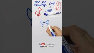 One line drawings  20 amazing one line art tutorials  Draw with 1 line [upl. by Tewell]