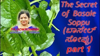 The Secret of Basale Soppu ಬಸಳೆ ಸೊಪ್ಪು part 1 IN KANNADA  Dr Gowriamma [upl. by Asek]