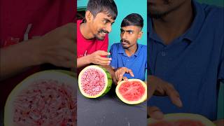 Watermelon Prank with One of the Twin Brothers 😂🤣 shorts Surprise Challenge [upl. by Derreg]