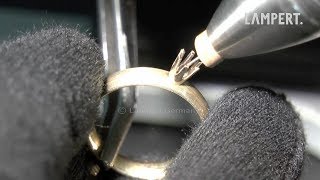 PUK Welding device  Attaching a setting to a gold ring  Anbringen einer Fassung an einen Goldring [upl. by Kaczer167]