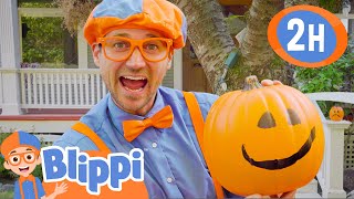 Blippi Decorates His House For Halloween  2 HOURS OF BLIPPI HALLOWEEN  Blippi Toys [upl. by Wymore]