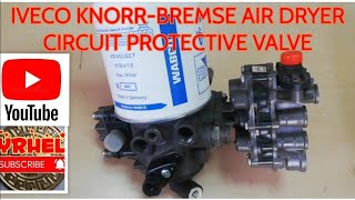 AIR DRYER VALVE CIRCUIT PROTECTIVE VALVE KNORRBREMSE complete dismantle and rebuild [upl. by Ahsuatal742]