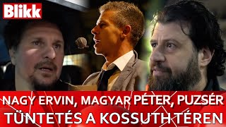 Puzsért Róbert Pankotai Lili Nagy Ervin  ezt gondolják Magyar Péterről  a Kossuth téri tüntetés [upl. by Esinyt83]