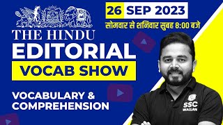 THE HINDU EDITORIAL VOCABULARY  26 SEPTEMBER 2023  IDIOMS GRAMMAR EDITORIAL BY SANDEEP KESARWANI [upl. by Ztnarf30]