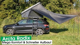 Das BESTE HartschalenDachzelt Radix von Arcta im Test – Schneller Aufbau amp Mega Komfort [upl. by Nyleda]