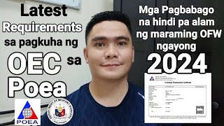 UPDATED REQUIREMENTS SA PAGKUHA NG OEC SA POEA 2024  POEA APPOINTMENT [upl. by Nap]