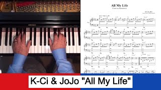 All my life  KCi amp JoJo piano accompaniment [upl. by Atikel]