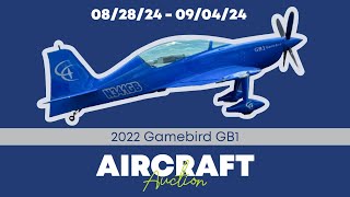 2022 Gamebird GB1  Aerobatic Glass Finish  N341GB  Online Auction Starts August 28 2024 [upl. by Etak953]