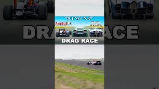 F1 car vs fastest car vs Rimac Nevera😱😱 shortsfeeds dragrace [upl. by Maire981]