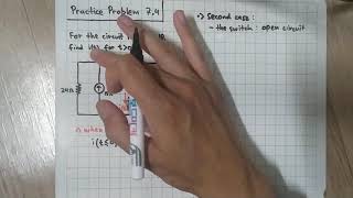 Practice Problem 74 Fundamental of Electric Circuits Sadiku 5th Ed  RL Circuit Analysis [upl. by Yrakaz]