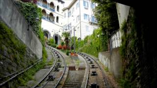 Italy  The Cittá Alta funicular railway in Bergamo [upl. by Avruch]