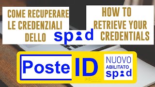 COME RECUPERARE LE TUE CREDENZIALI SPID  How to retrieve your SPID credentials  English tutorial [upl. by Mitran]