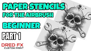 Airbrushing for the beginner using paper stencils [upl. by Emelin601]