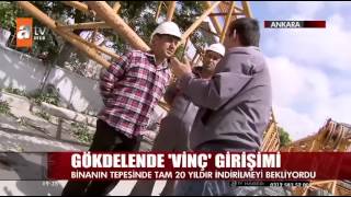 Ankaranın Gökdelendeki Vinç İndirildiMalatya Yunuslar Vinç Atv Haber [upl. by Onaicilef550]