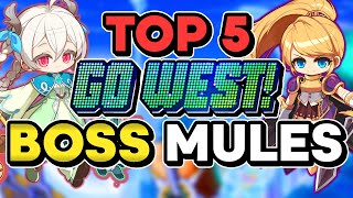 Top 5 BEST Boss Mules  MapleStory GO WEST 2024 [upl. by Effie]