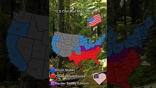 American Civil War 18611865 Map history american usa shorts map [upl. by Ahseinad]