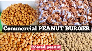 COMMERCIAL COATED PEANUT RECIPE  COATED PEANUT BURGER RECIPE [upl. by Anik]