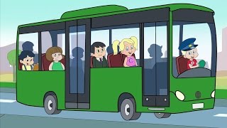 LAS RUEDAS DEL AUTOBUS Canciones Infantiles musica para niños en español Coletas y Pachete [upl. by Aiciled]