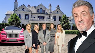 Sylvester Stallone Lifestyle  Wife 5 Daughters Net Worth Fortune Car Collection Mansion [upl. by Hakvir478]