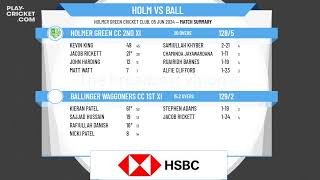 Holmer Green CC 2nd XI v Ballinger Waggoners CC 1st XI [upl. by Joelynn]