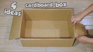 ✔ 4 Cardboard Box Night Stand Bedside Table Ideas [upl. by Waddle731]