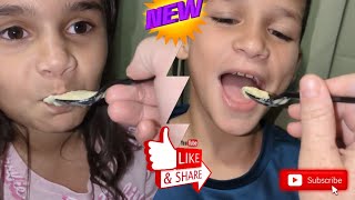 My kids try a Colombian dessert called postre de natas I was surprised about their reactions [upl. by Arrol]