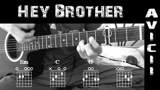 Como Tocar ▶Avicii  Hey Brother◀Tutorial en Guitarra Solo  ChordsTabs  How to Play Guitar✔ [upl. by Eus612]