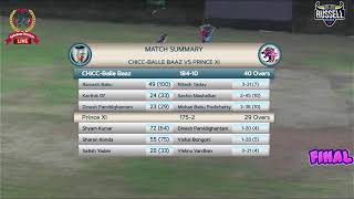 ODI Season 9 Day Night Match  Prince Xl Vs Chicc Ballebaaz  Final Match [upl. by Aicilehp510]