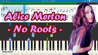 Alice Merton  No Roots Piano Tutorial  Sheets  MIDI Synthesia [upl. by Cantlon]