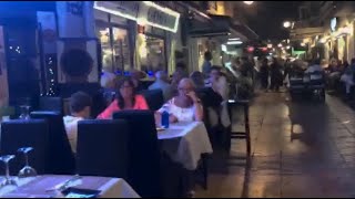 Exploring Fuengirola Nightlife Long Street of Bars And Restaurants Summer 2021 August🇪🇦 [upl. by Laehcym]