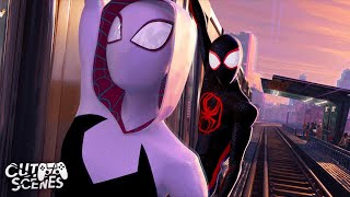 Gwen Surprises Miles for a City Swing  SpiderMan Across the SpiderVerse [upl. by Loram]