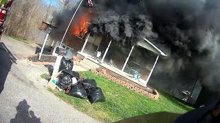 Interior Fire Attack  Helmet Cam  032022 [upl. by Rutter]