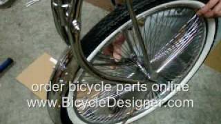 Bicycle Parts  front wheel and fender installation [upl. by Hook]