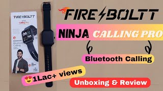 FireBoltt NINJA CALLING PRO Unboxing amp Review⚡️Best Bluetooth Calling Smartwatch⚡️quot183 Displayquot [upl. by Seleta850]