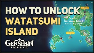 How to unlock Watatsumi Island Statue of the Seven Genshin Impact [upl. by Garald147]