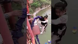 Bungee jumping with rope in beautiful placeamp asmr bungee jumping short [upl. by Bea370]